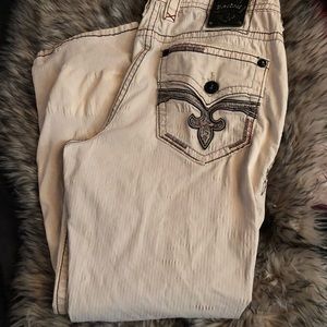 Rock Revival Beige Jeans